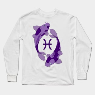 Pisces (Royal Purple) Long Sleeve T-Shirt